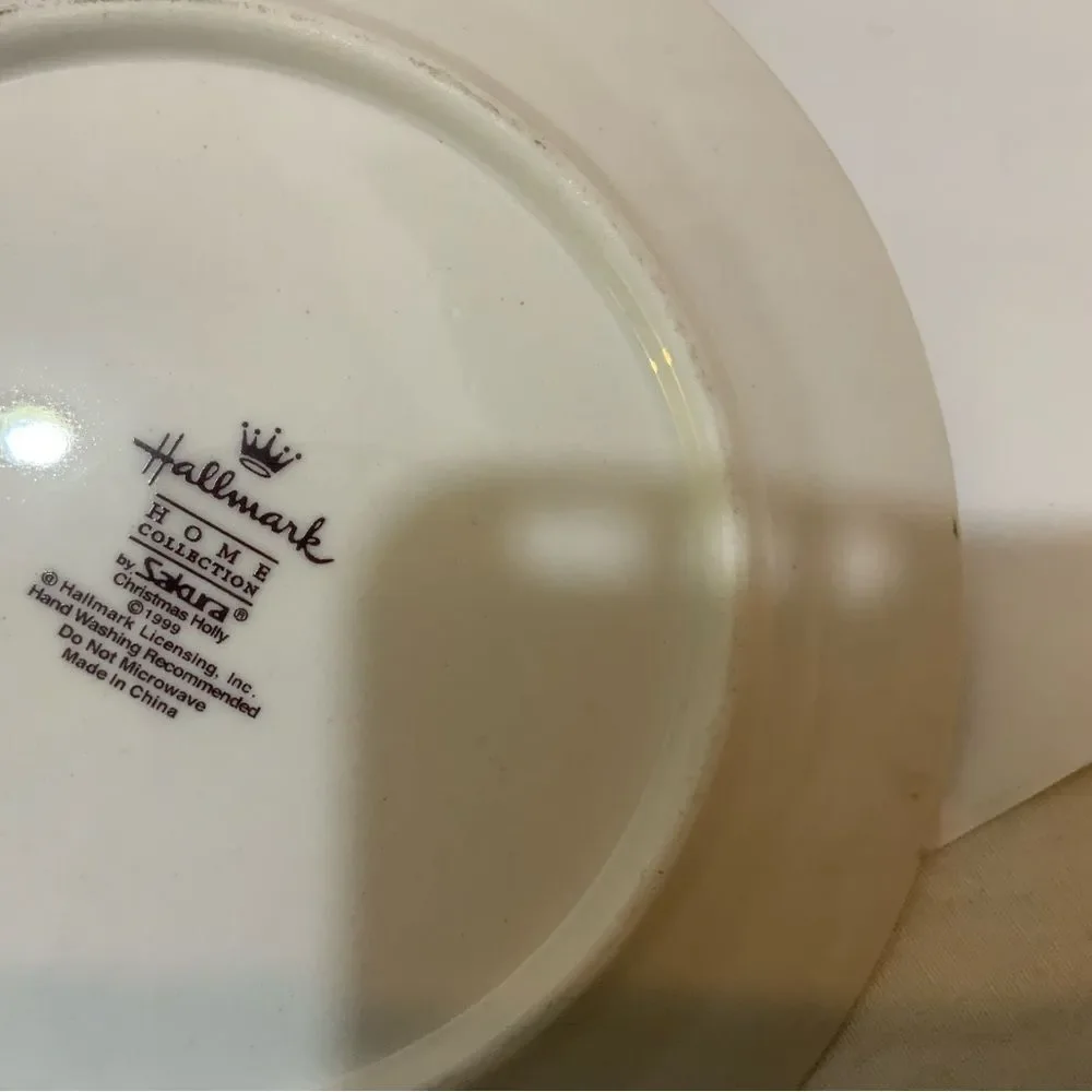 Hallmark Home Collection Sakura Rimmed appetizers plates set of 4